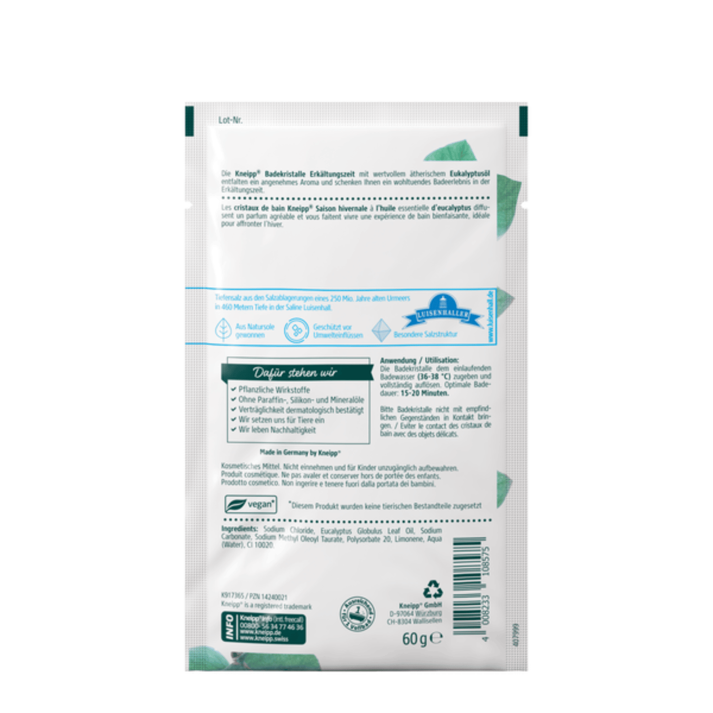 Alternate Image of Eucalyptus Cold Season Bath Crystals Sachet