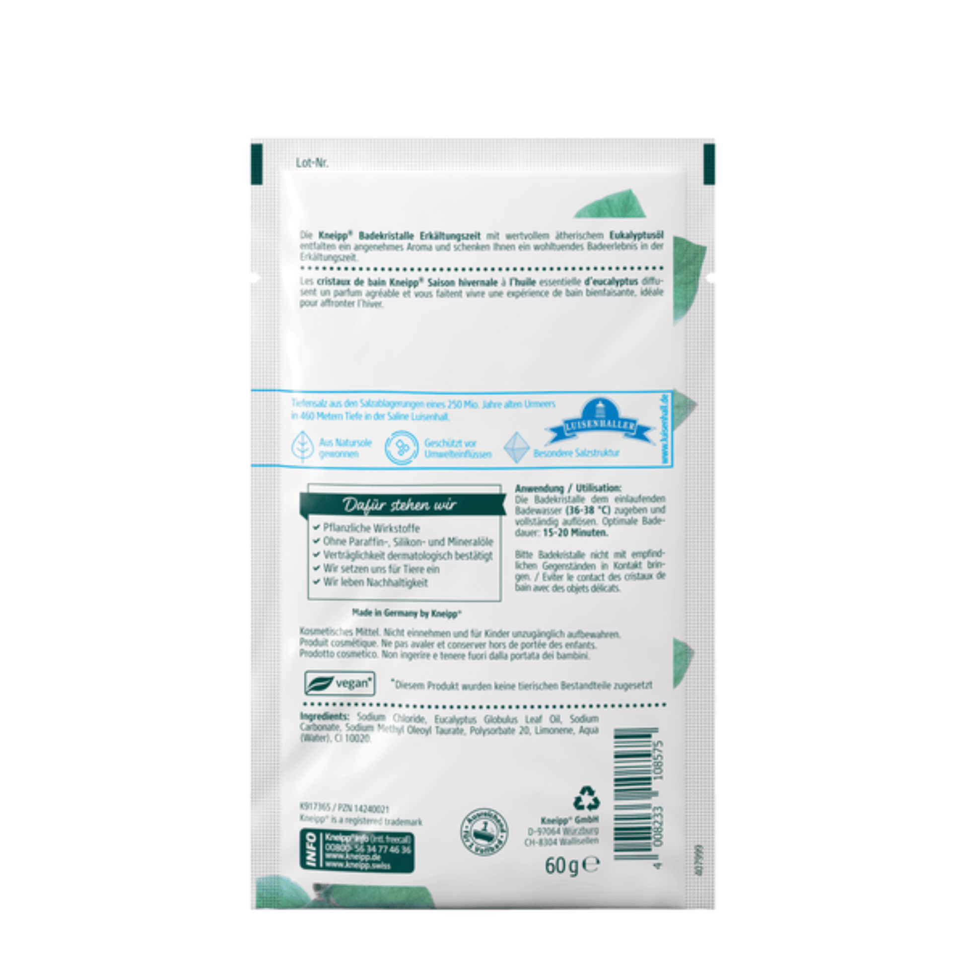 Alternate Image of Eucalyptus Cold Season Bath Crystals Sachet