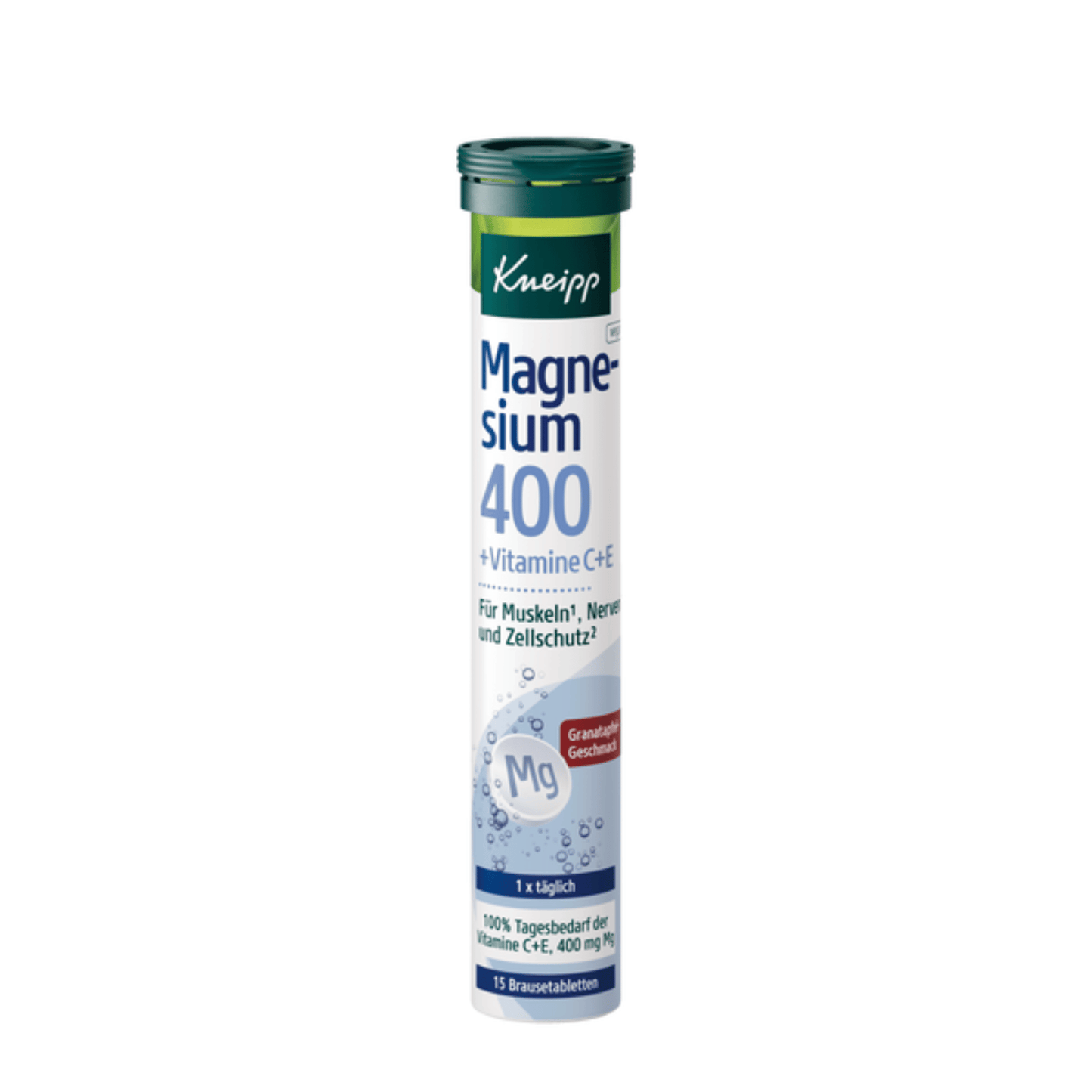 Primary Image of Magnesium 400 Effervescent Tablets, blue and white tablet tube