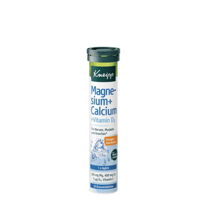 Primary Image of Magnesium + Calcium Effervescent Tablets, blue and white tablet tube