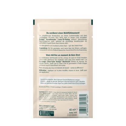Alternate Image of Pampering Cream-Oil Body Scrub, beige and gold sachet