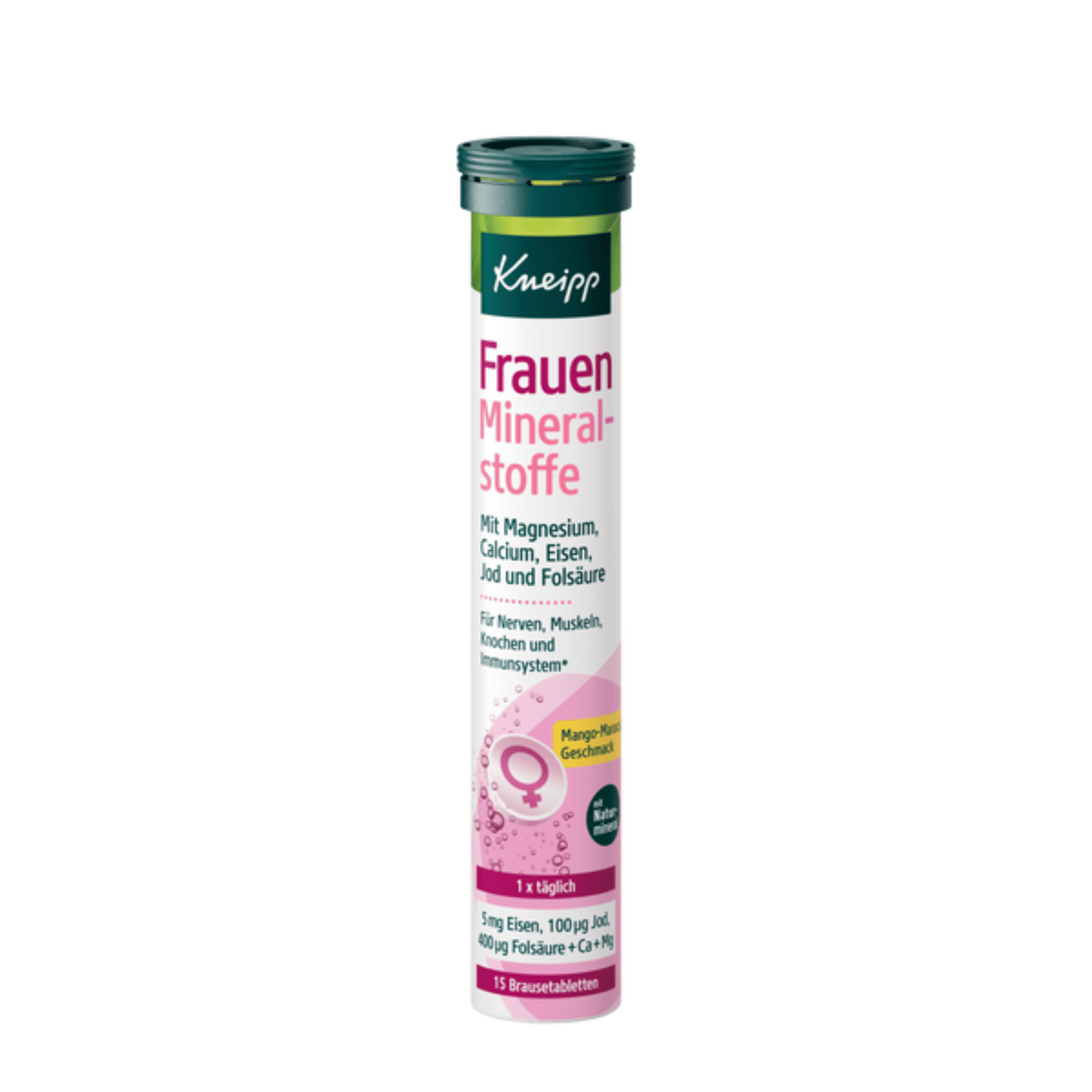 Primary Image of Women’s Effervescent Mineral Tablets, pink and white tablet tube