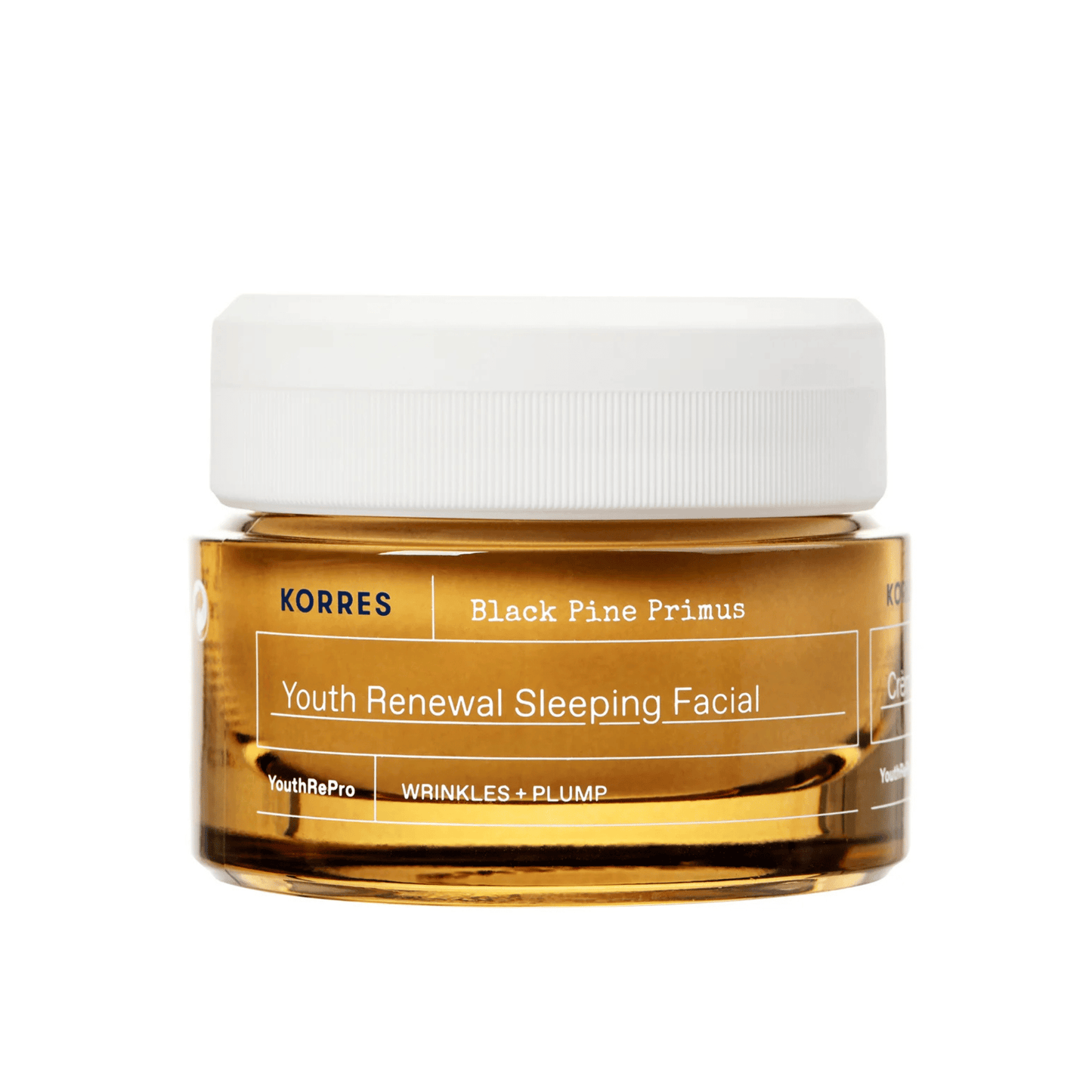 Primary Image of Black Pine Primus Youth Renewal Sleeping Facial, amber glass jar with white lid
