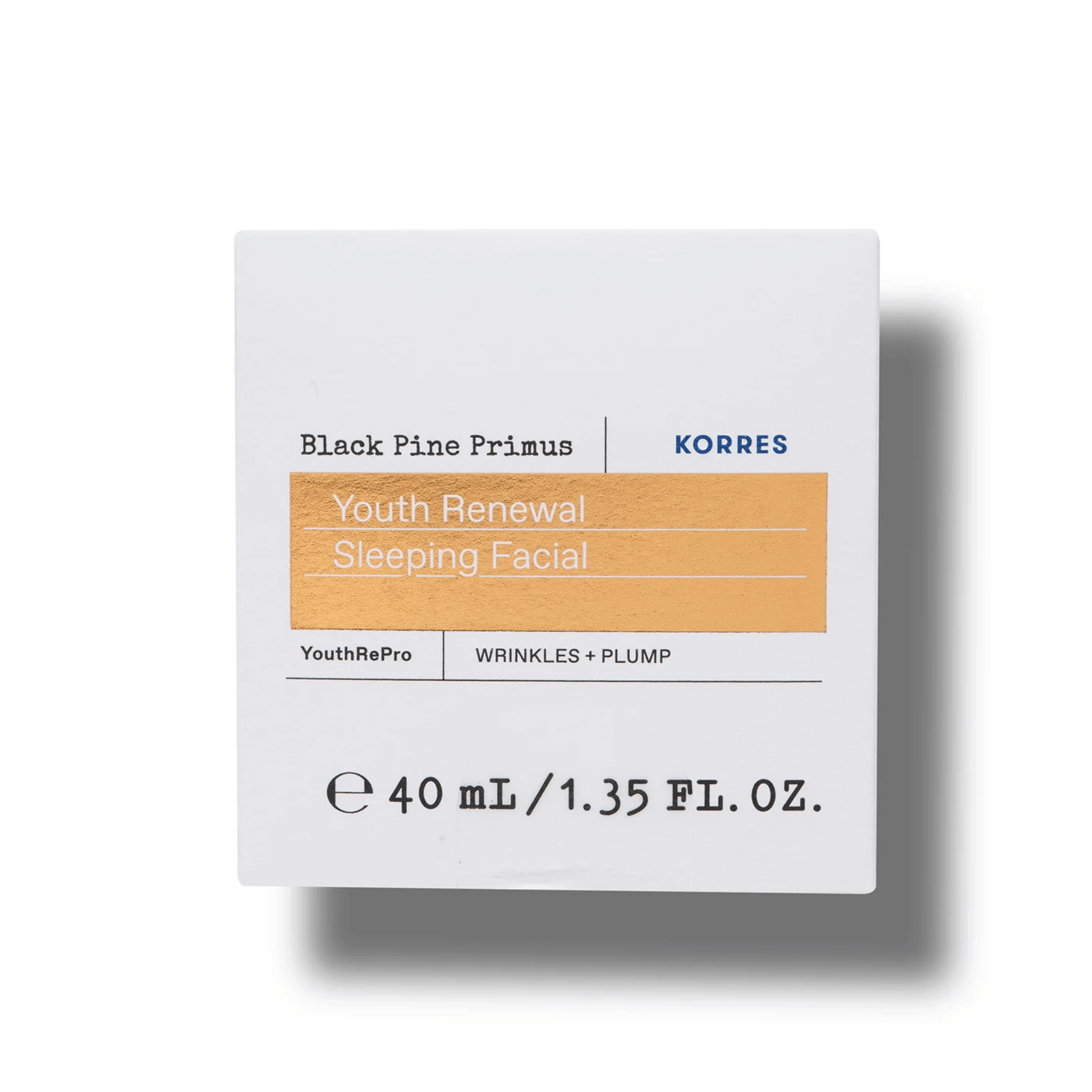 Alternate Image of Black Pine Primus Youth Renewal Sleeping Facial, white box with gold label