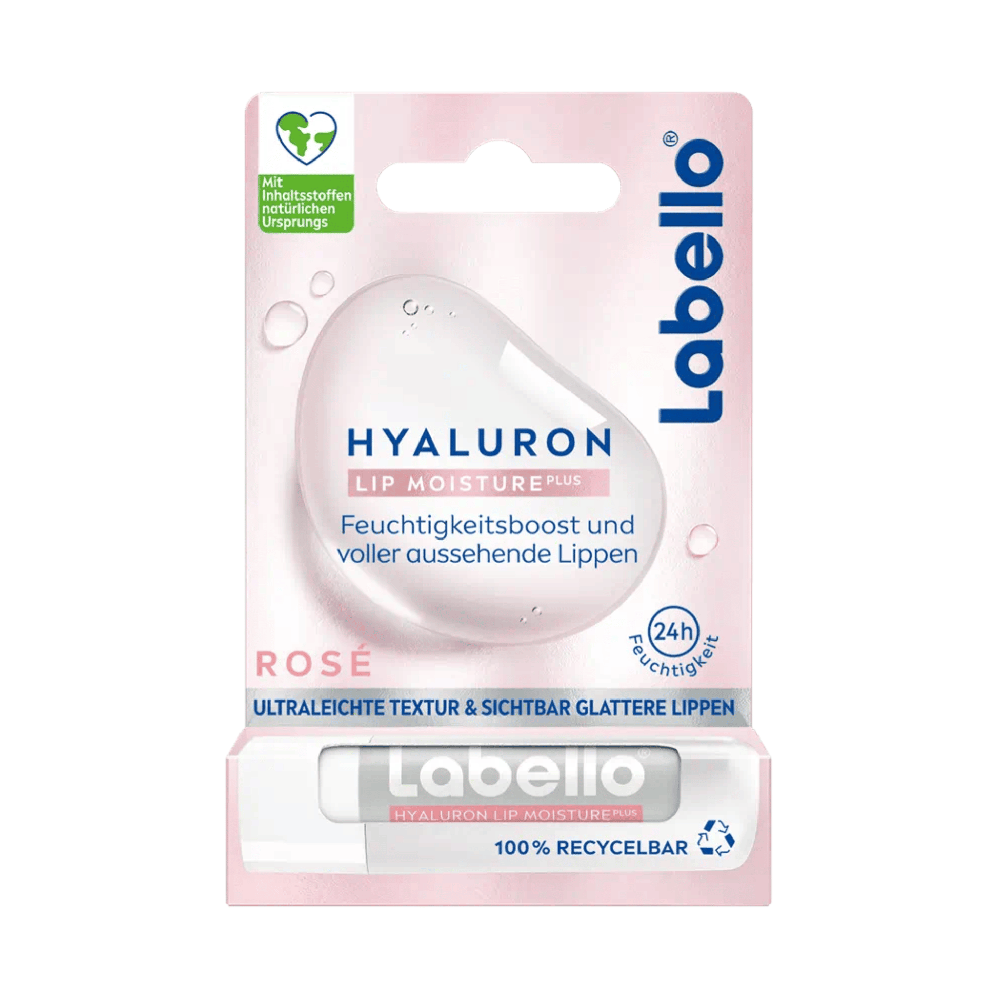 Alternate Image of Hyaluron Lip Moisture PLUS Rose, light pink twist up lip balm