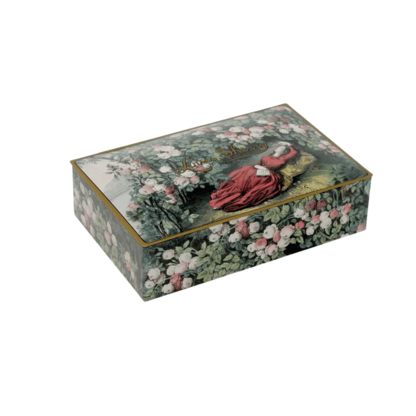 Primary Image of John Derian Bower of Roses Chocolate Tin