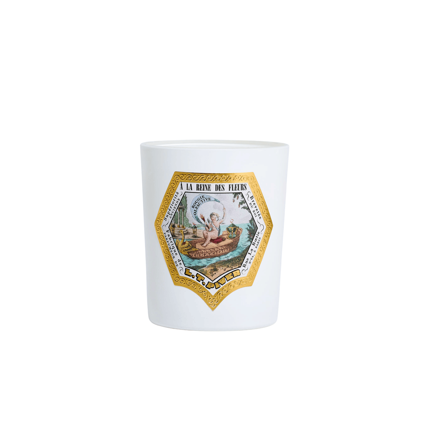 Primary Image of A La Reine des Fleurs Candle, white vessel candle