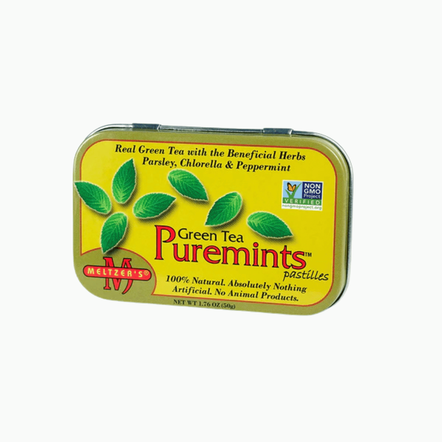 Primary Image of Matcha Green Tea Puremints, gold and yellow mint tin