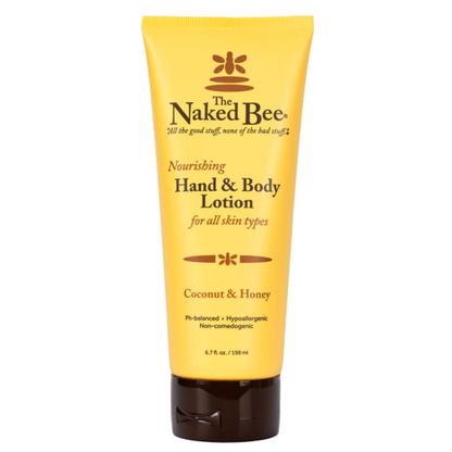 Primary Image of Coconut & Honey Hand and Body Lotion, yellow lotion tube