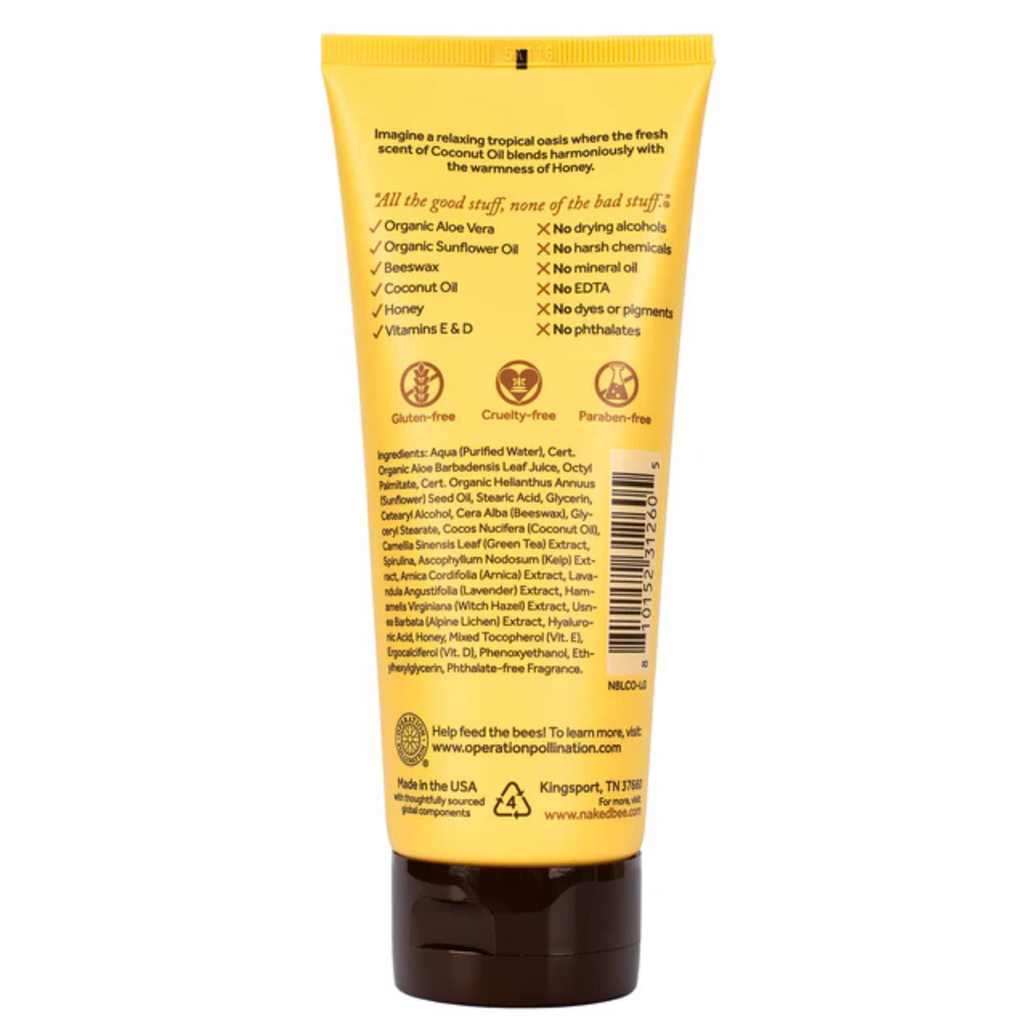 Alternate Image of Coconut & Honey Hand and Body Lotion, yellow lotion tube