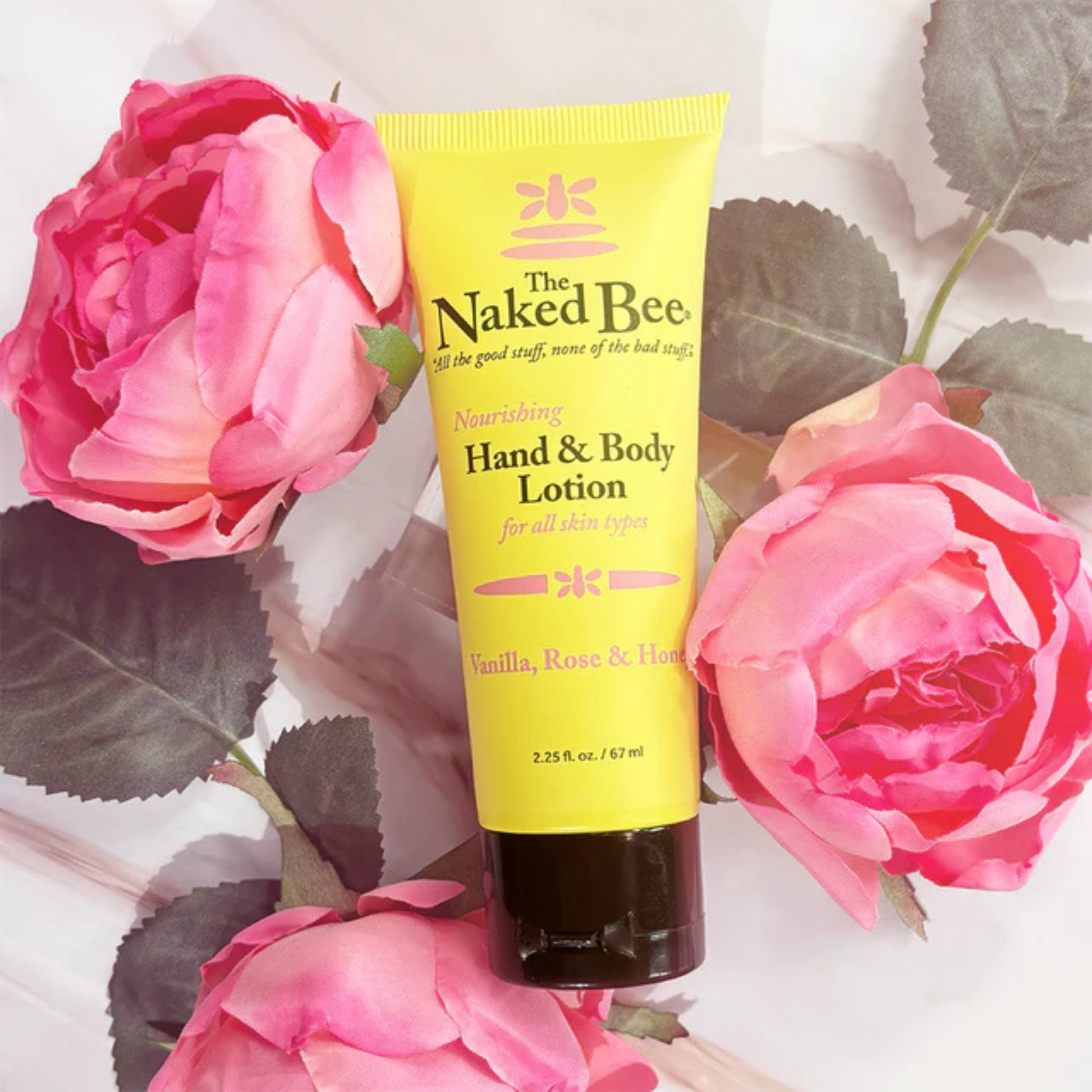 Alternate Image of Vanilla, Rose & Honey Hand & Body Lotion 2.25 oz, yellow lotion tube
