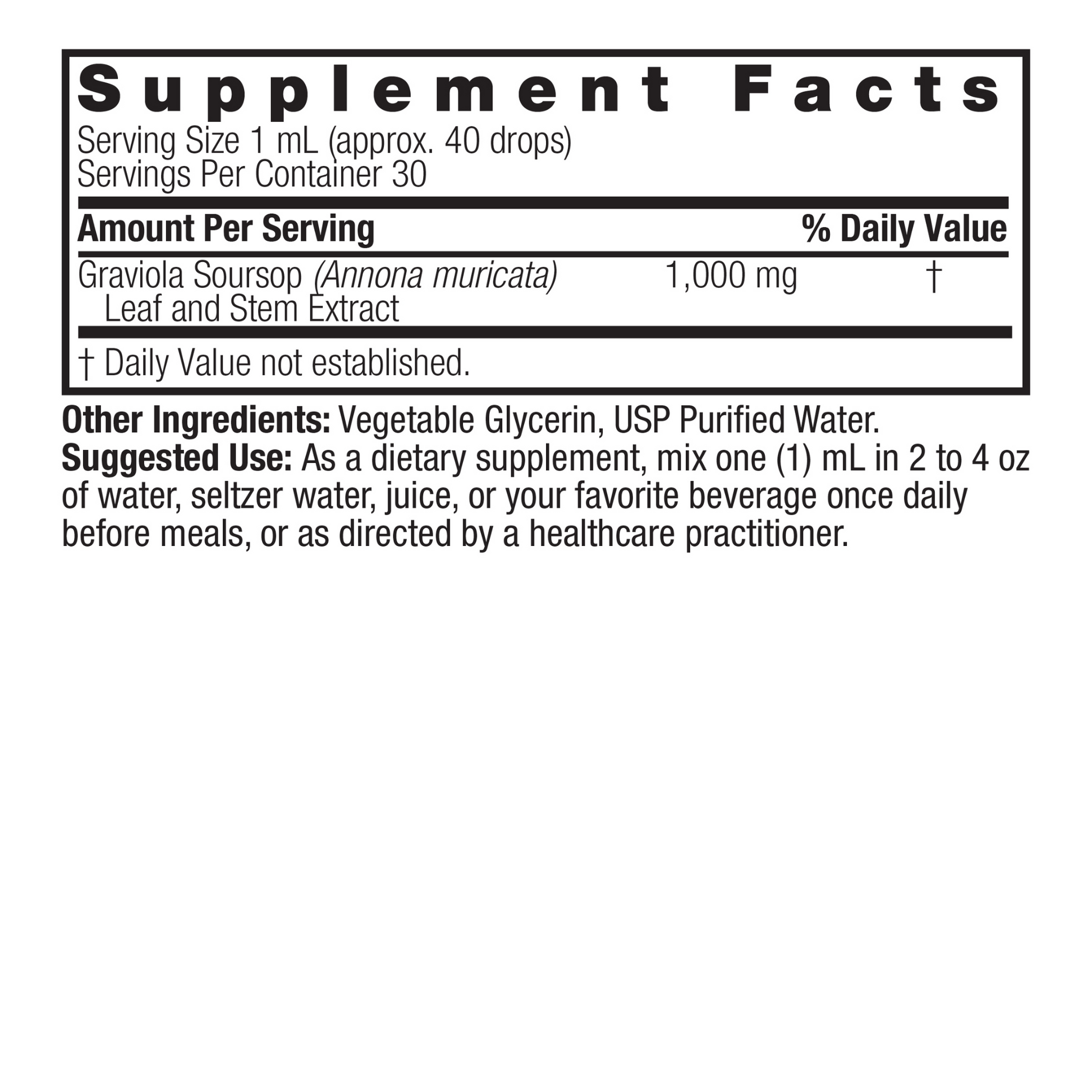 Alternate Image of Nature's Answer Graviola Soursop (1 oz)