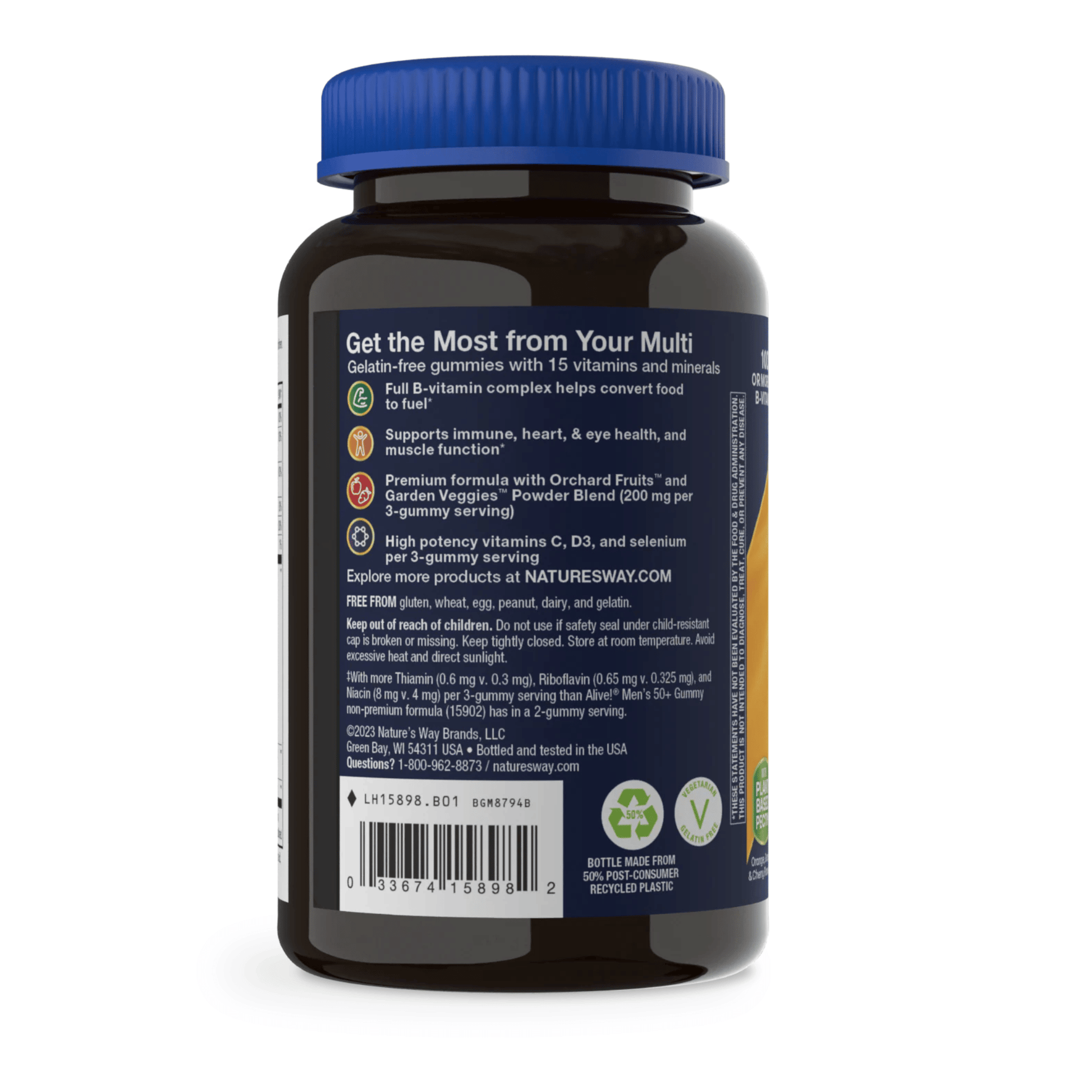Alternate Image of Alive! Premium Men’s 50+ Gummy Multivitamin