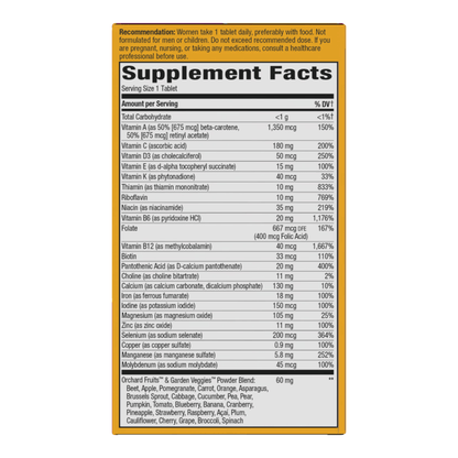 Alternate Image of Alive! Once Daily Women's Ultra Multivitamin , ingredients