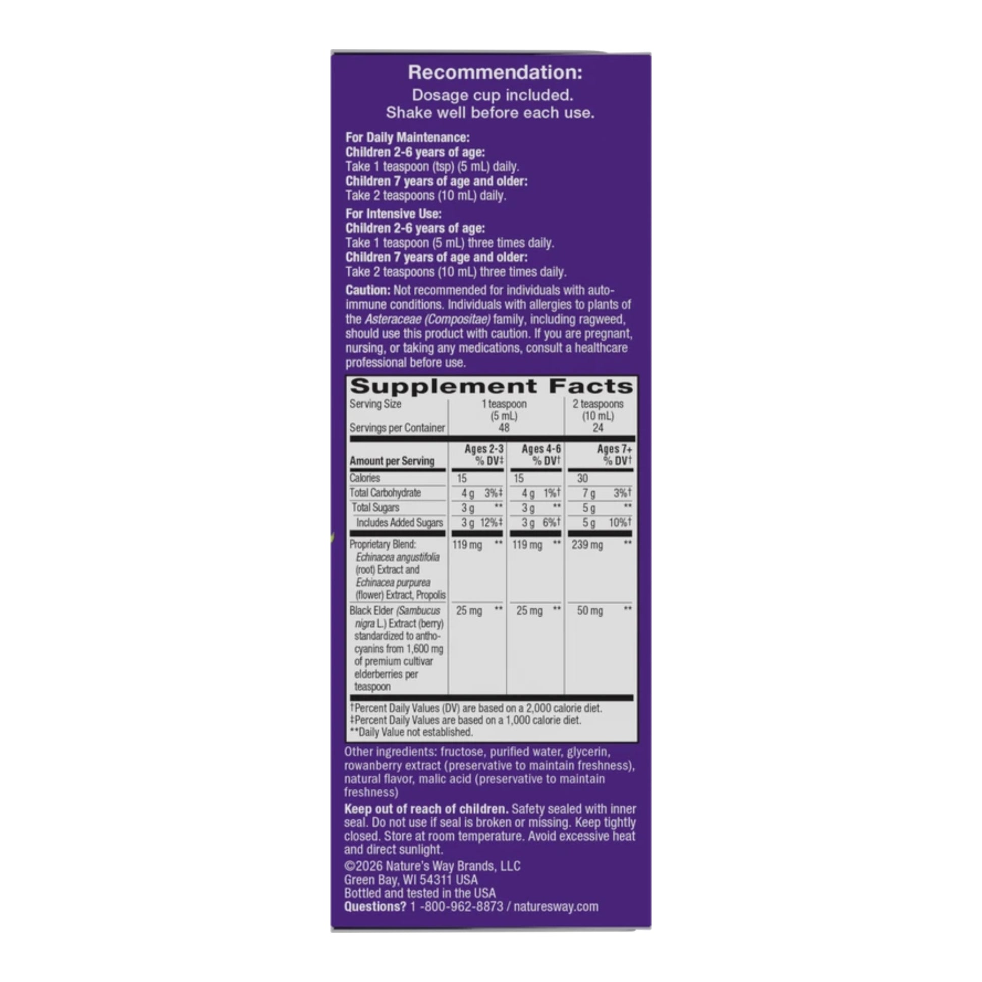 Alternate Image of Sambucus Immune Elderberry Syrup for Kids, purple and white box