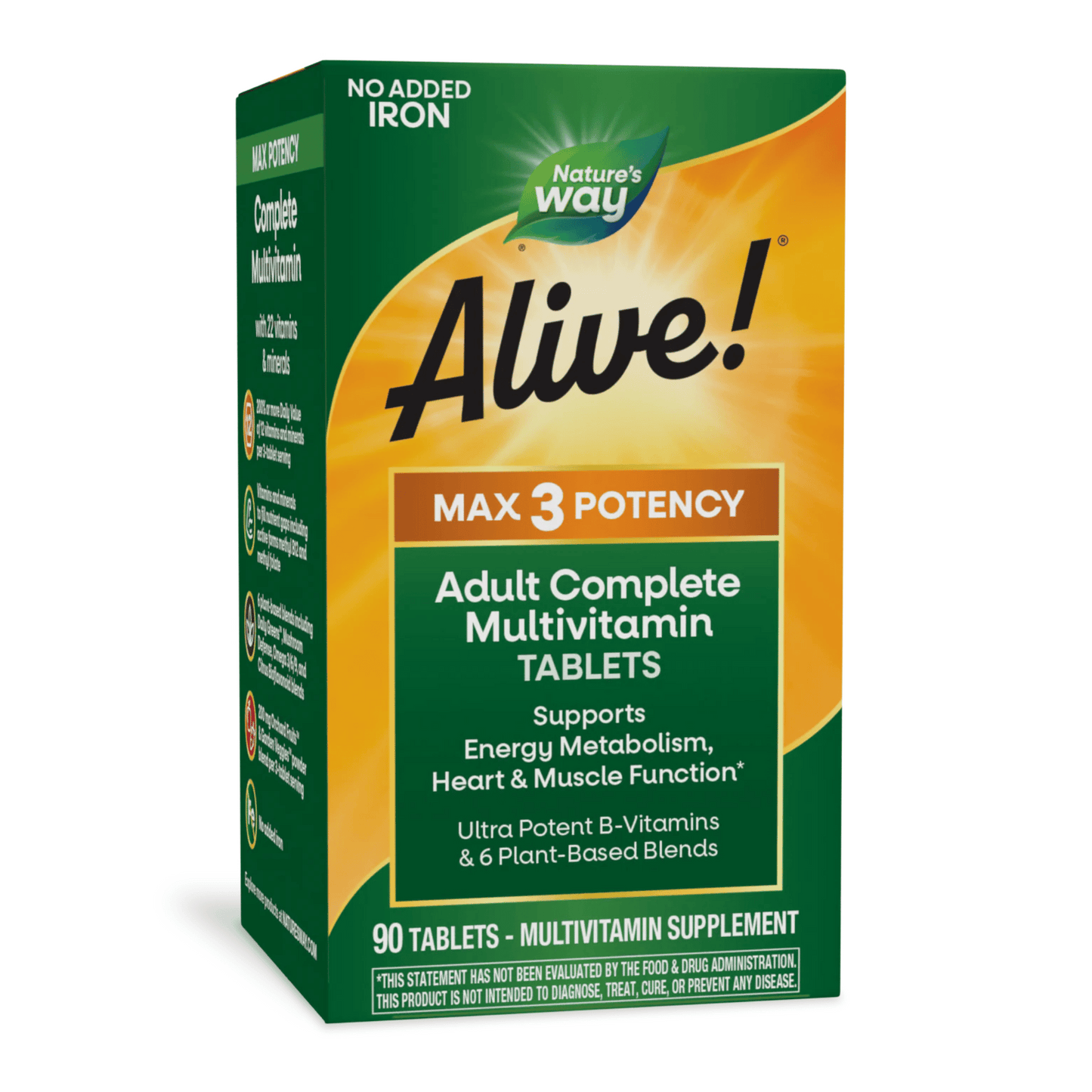 Primary Image of Alive Max3 Potency Multivitamin No Iron Tablets