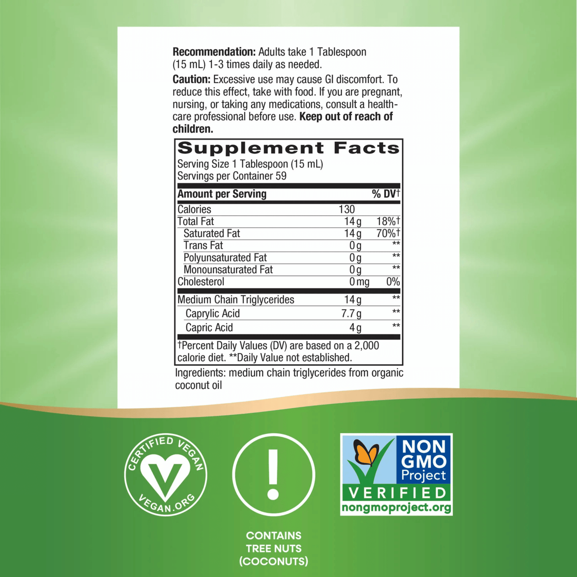 Alternate Image of 100% Organic MCT Oil
