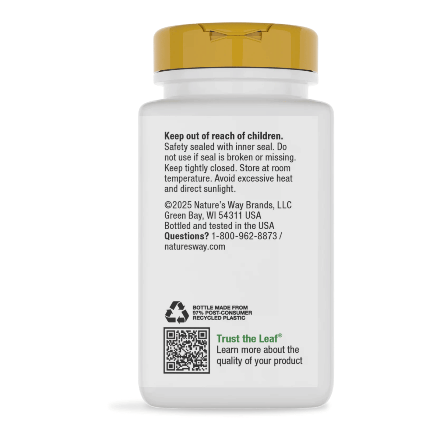Alternate Image of Vitamin B1 High Potency Thiamin HCl, green and white supplement bottle with yellow cap