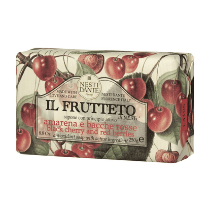Alternate Image of Il Frutteto Black Cherry and Red Berries Bar Soap, cherry printed paper wrapped bar soap
