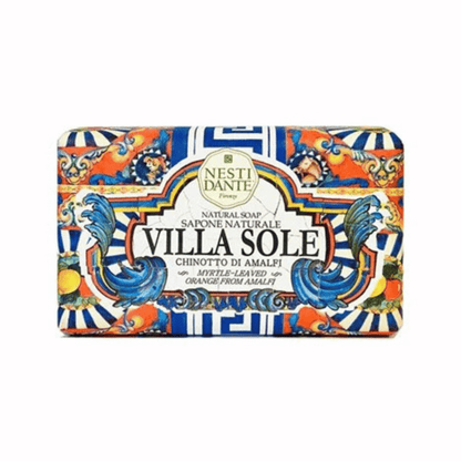 Primary Image of Villa Sole Myrtle and Orange Bar Soap, multi colored paper wrapped bar soap