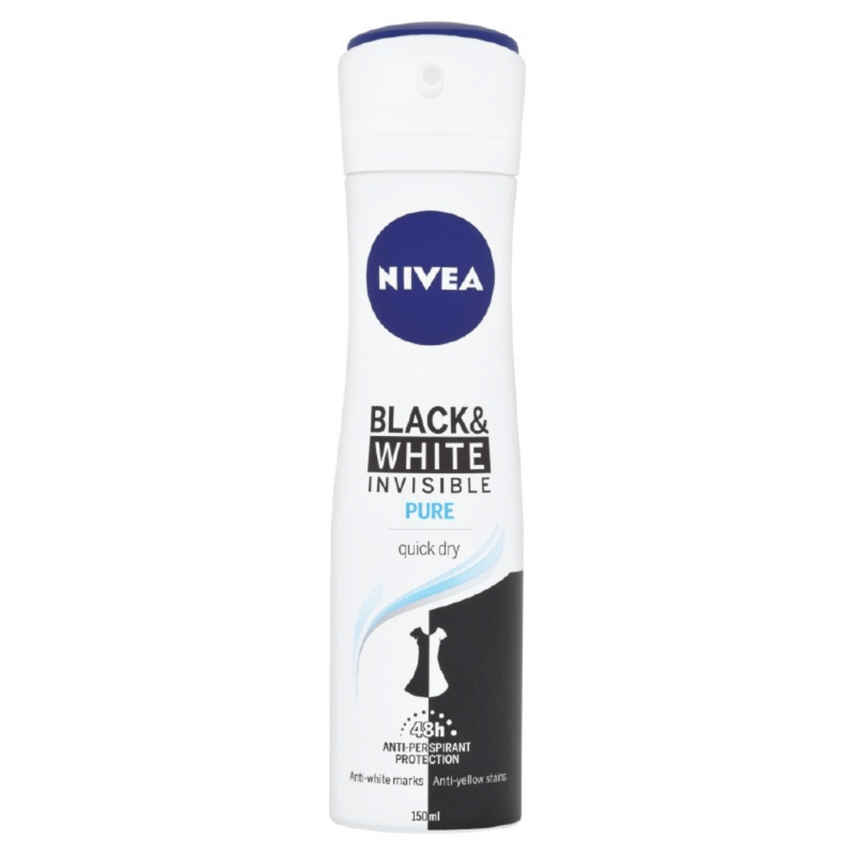 Primary Image of Women's Spray Black & White Invisible Pure Anti-Perspirant Deodorant