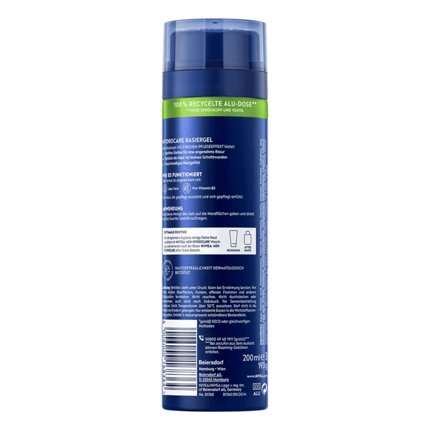 Alternate Image of HydroCare Shave Gel, blue shave gel can