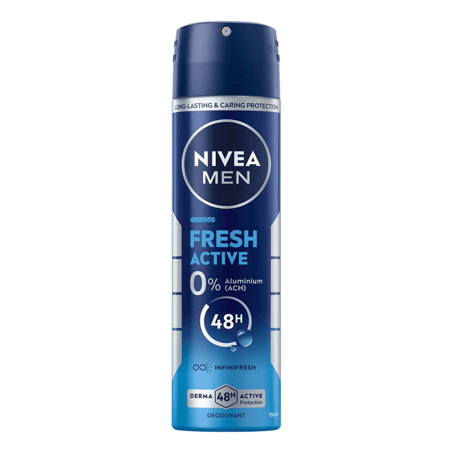 Primary Image of Men's Fresh Active Spray Deodorant, dark blue spray deo can