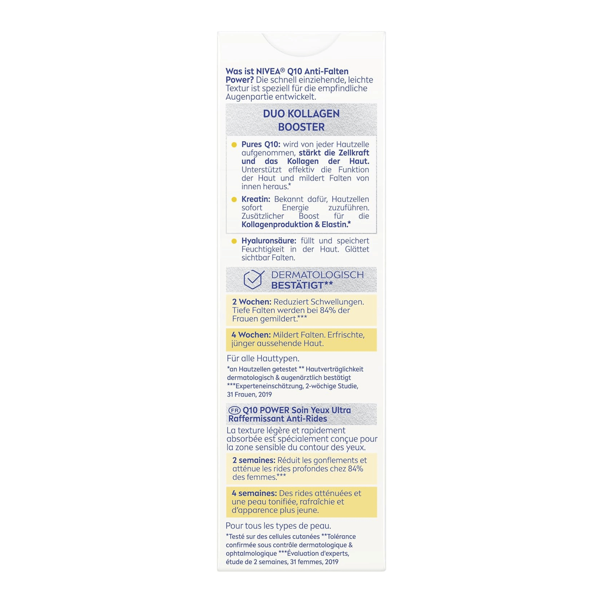 Alternate Image of Q10 Anti-Wrinkle Power Eye Cream, white eye cream box with German writing