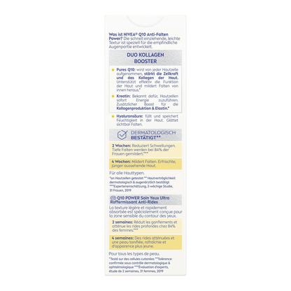 Alternate Image of Q10 Anti-Wrinkle Power Eye Cream, white eye cream box with German writing