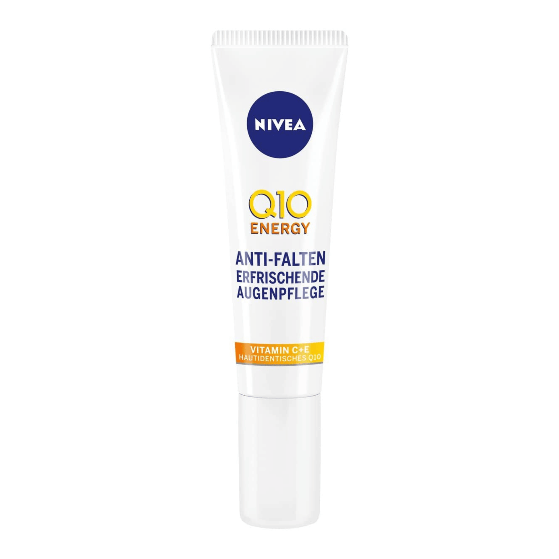 Alternate Image of Q10 Energy Anti-Wrinkle Eye Cream with Vitamin C, white eye cream tube with German writing