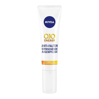 Alternate Image of Q10 Energy Anti-Wrinkle Eye Cream with Vitamin C, white eye cream tube with German writing