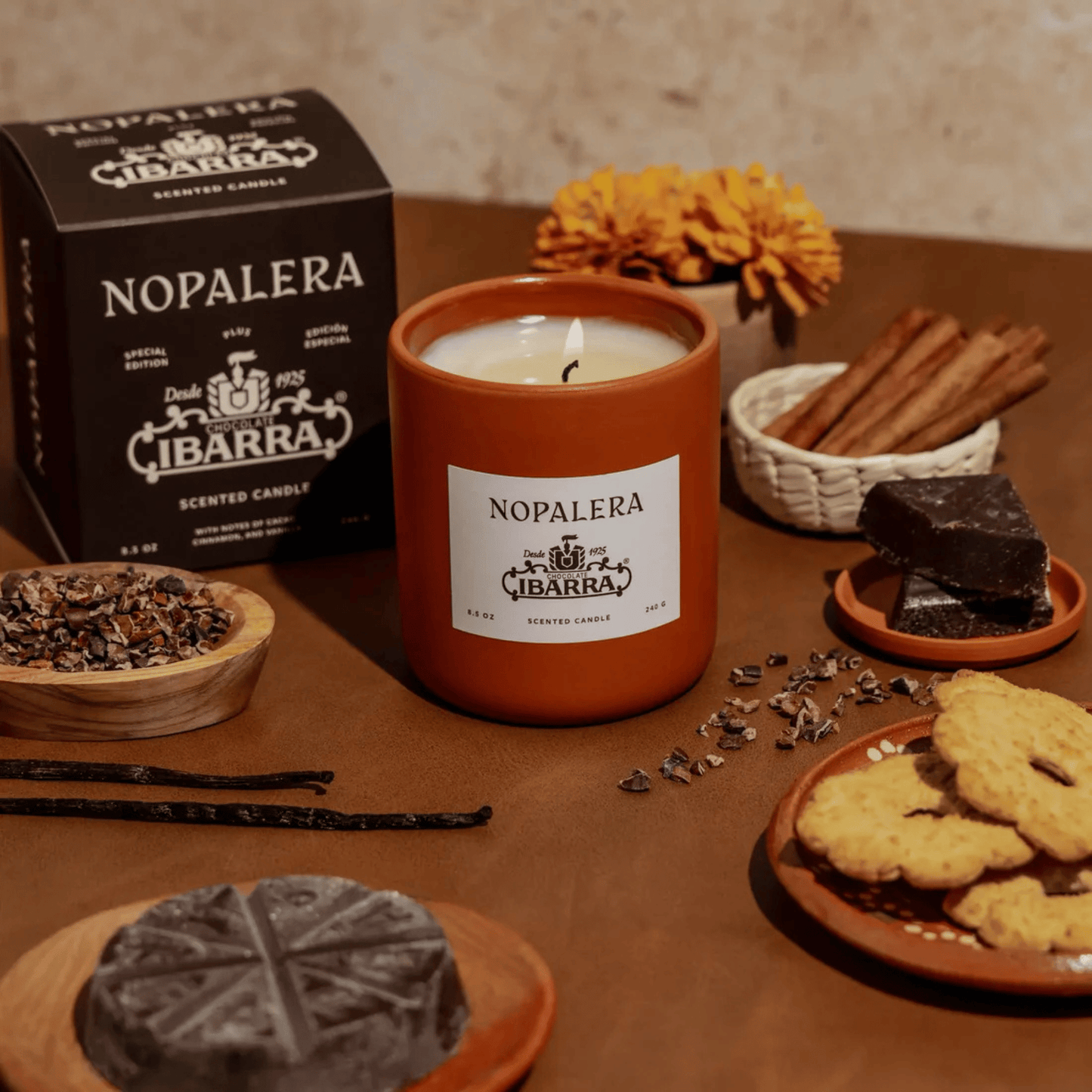 Alternate Image of Nopalera x Ibarra Mexican Hot Chocolate Candle