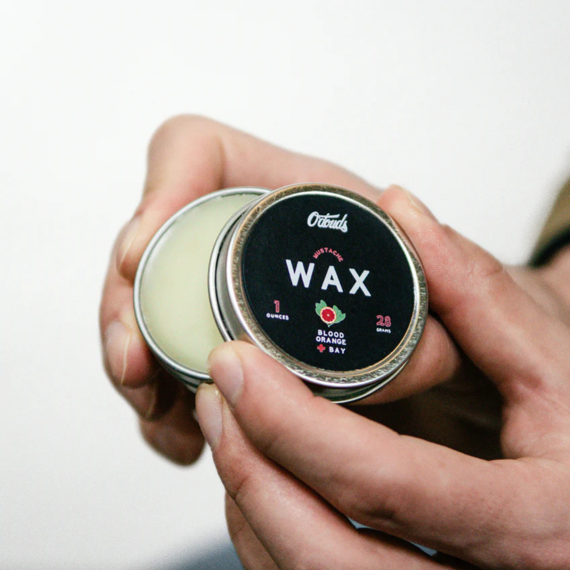 alternate image of odouds mustache wax blood orange and bay