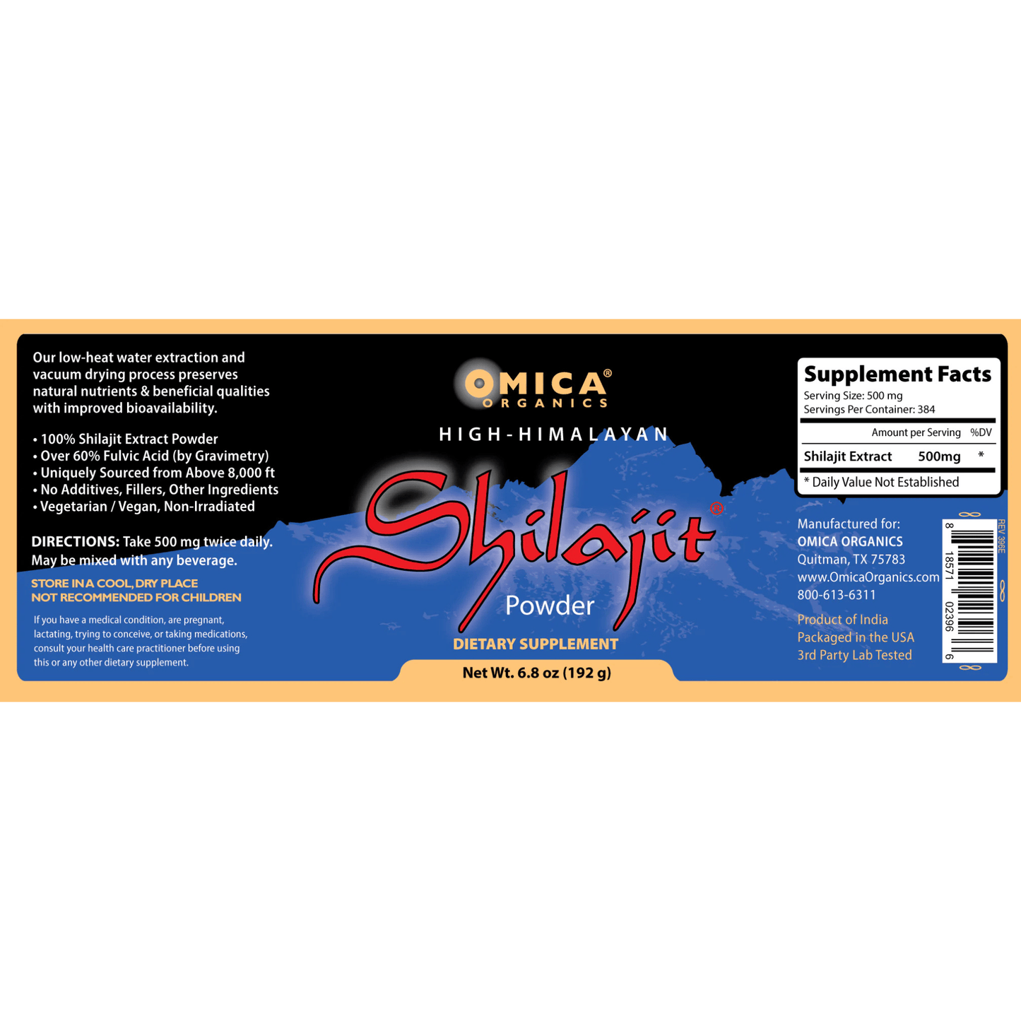 Alternate Image of High Himalayan Black Shilajit Powder, black supplement jar