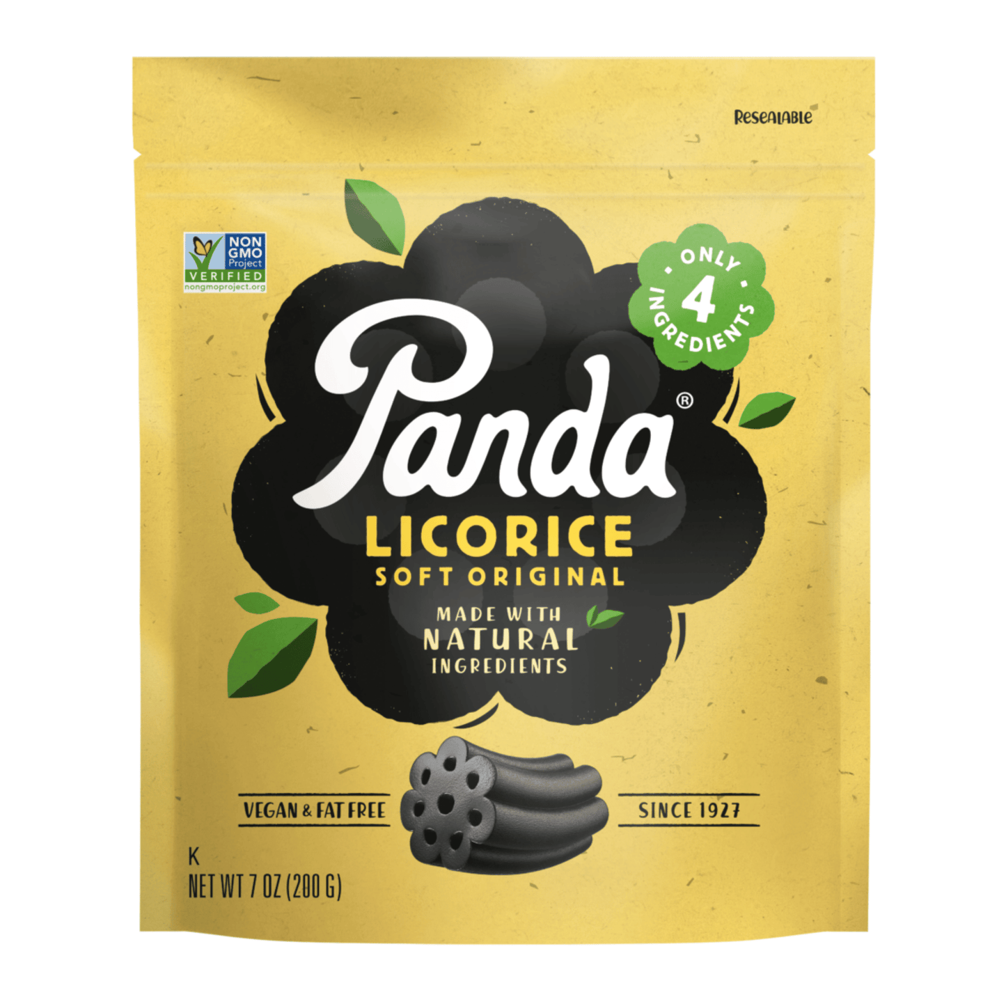 Primary Image of Original Soft Licorice Pieces, yellow candy bag