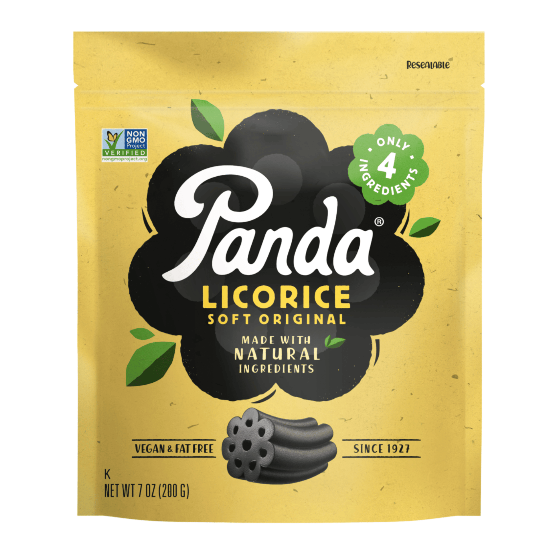 Primary Image of Original Soft Licorice Pieces, yellow candy bag