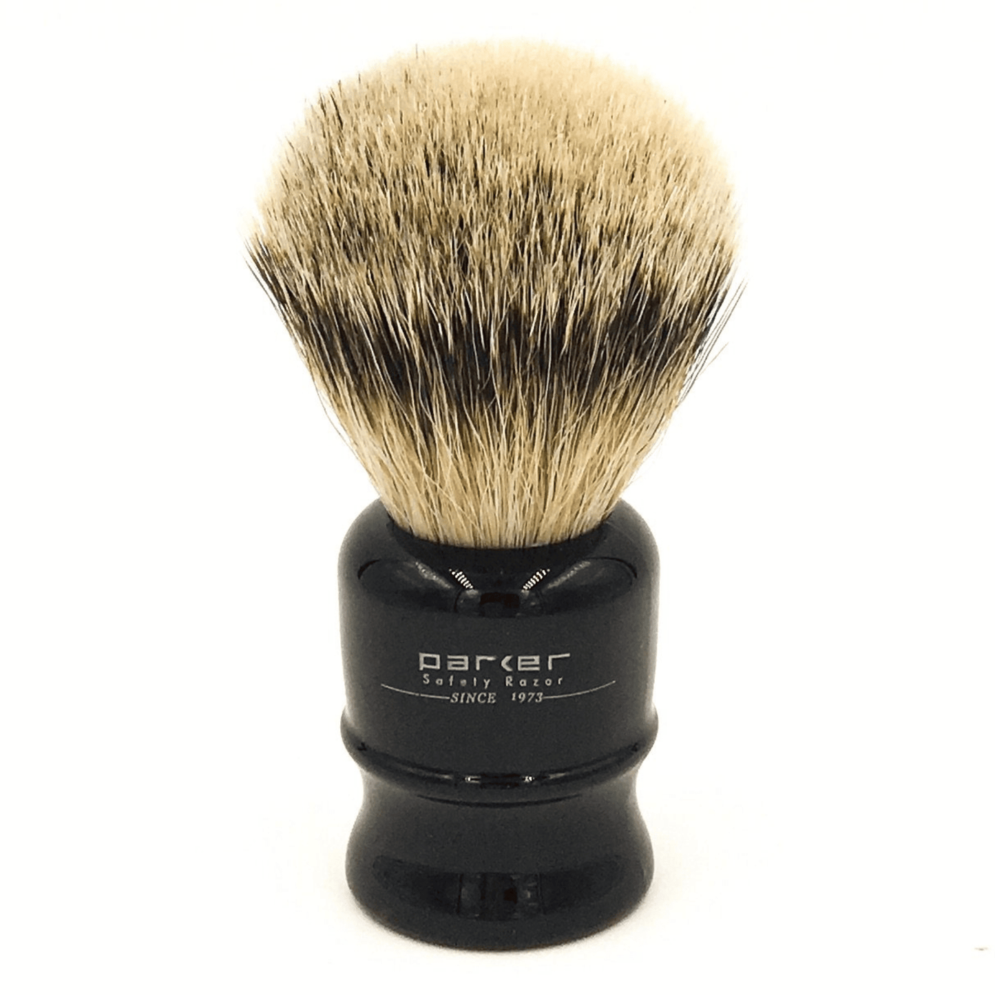 Parker Black Silvertip Badger Travel Shave Brush TRAVBHST (2 piece) #10068059
