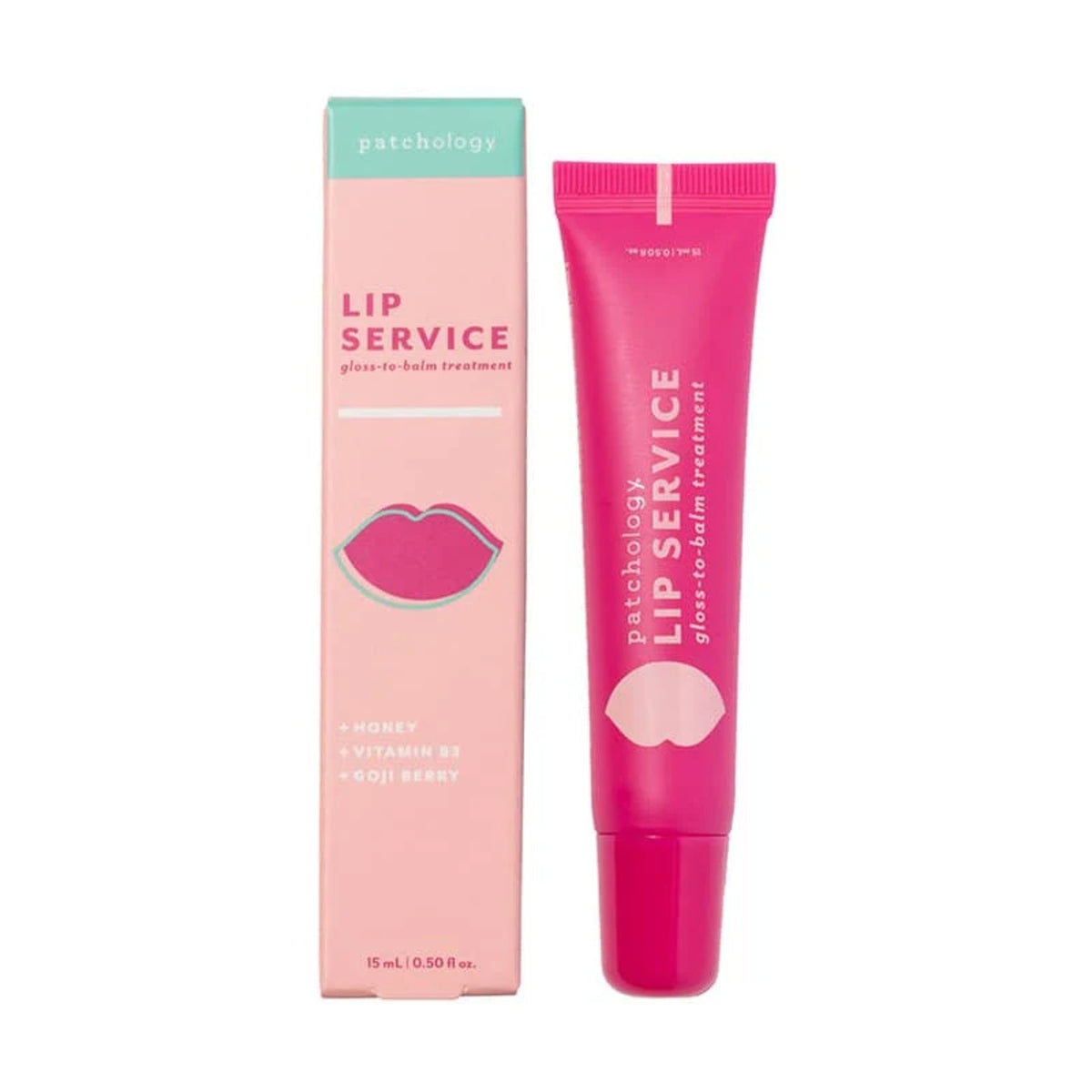 Primary Image of Lip Service Gloss to Balm Treatment, pink box and tube