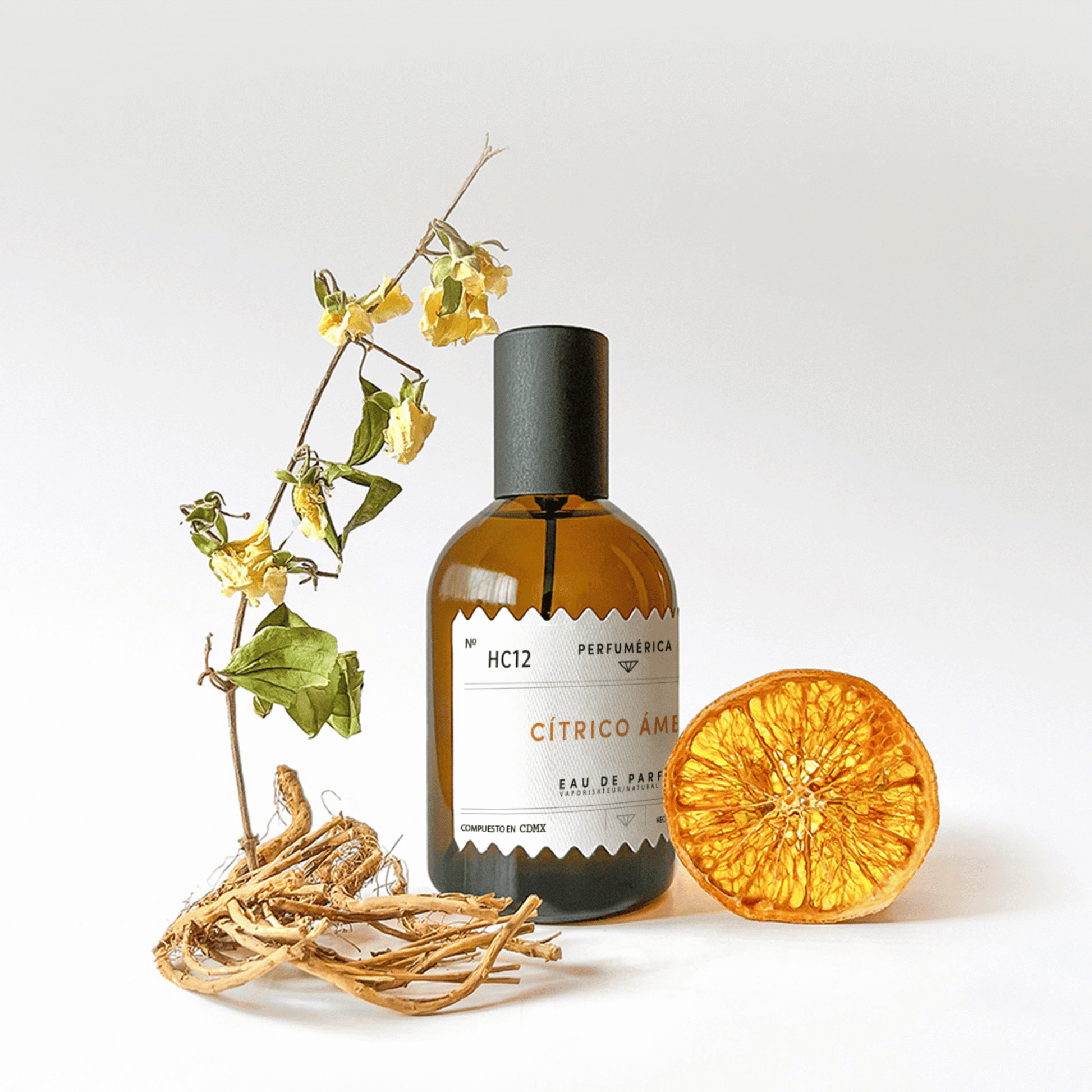 Alternate Image of HC12 Citrico Ambar EDP, amber perfume bottle