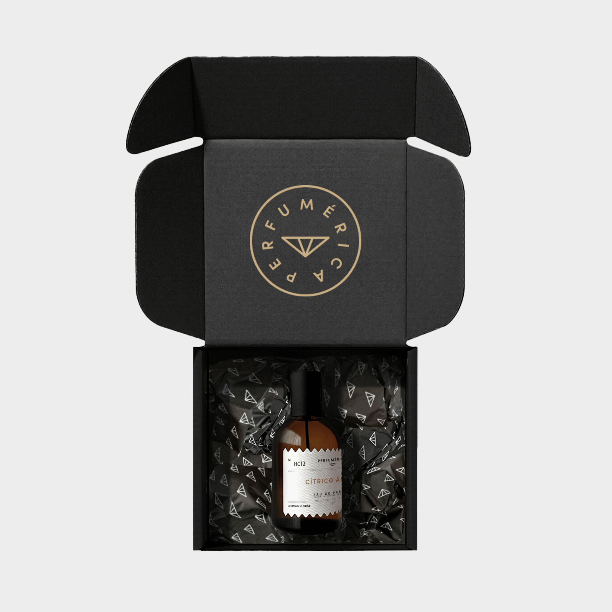 Alternate Image of HC12 Citrico Ambar EDP, amber perfume bottle with box