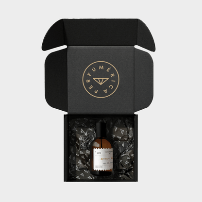 Alternate Image of HC12 Citrico Ambar EDP, amber perfume bottle with box