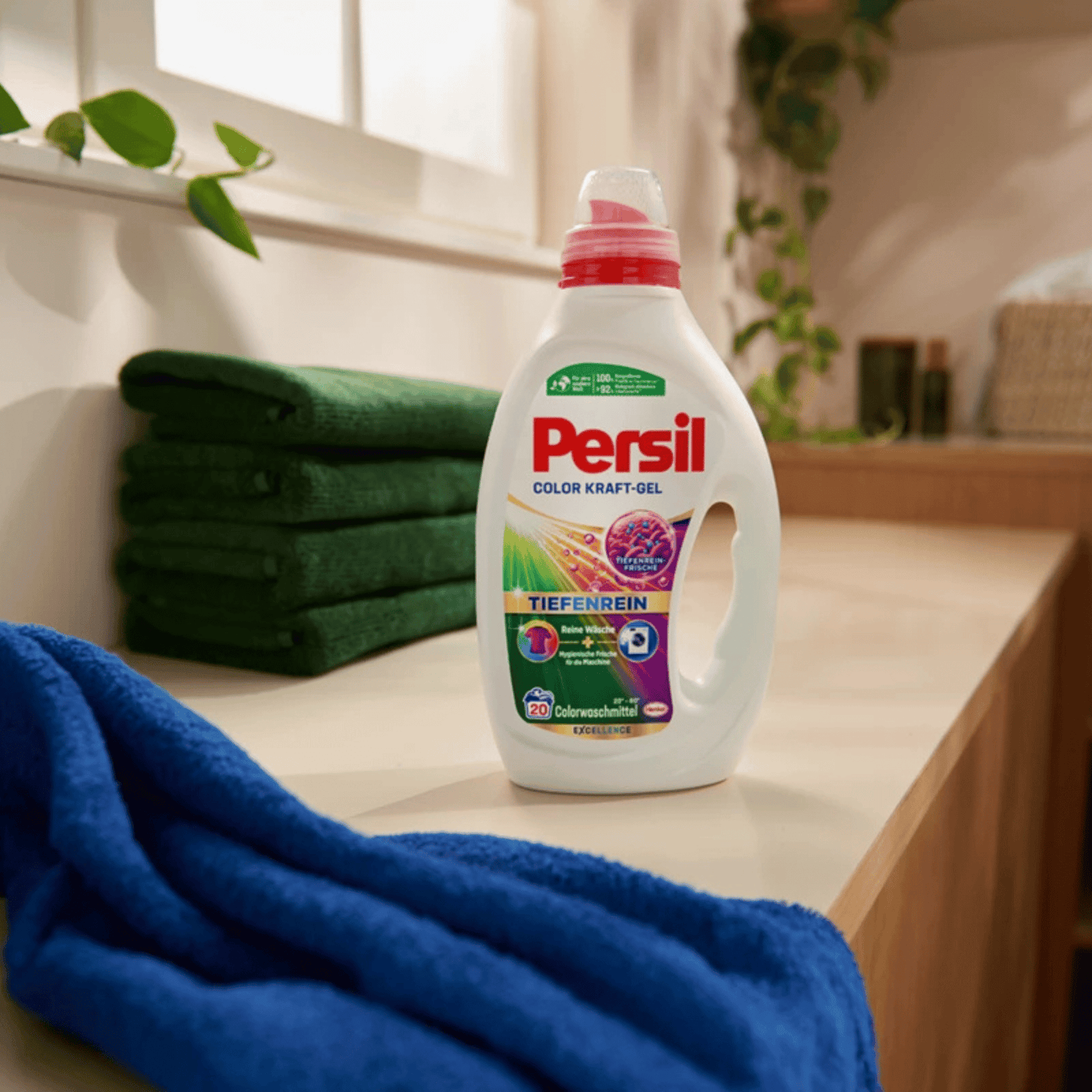 Alternate Image of Color Gel Laundry Detergent, white detergent bottle with German writing