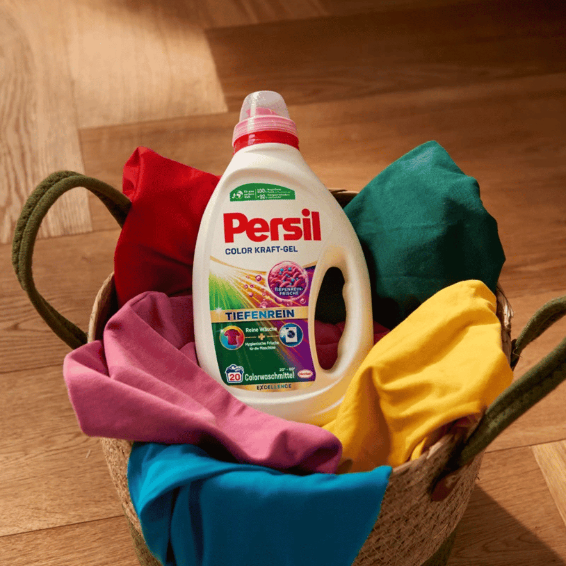 Alternate Image of Color Gel Laundry Detergent, white detergent bottle with German writing