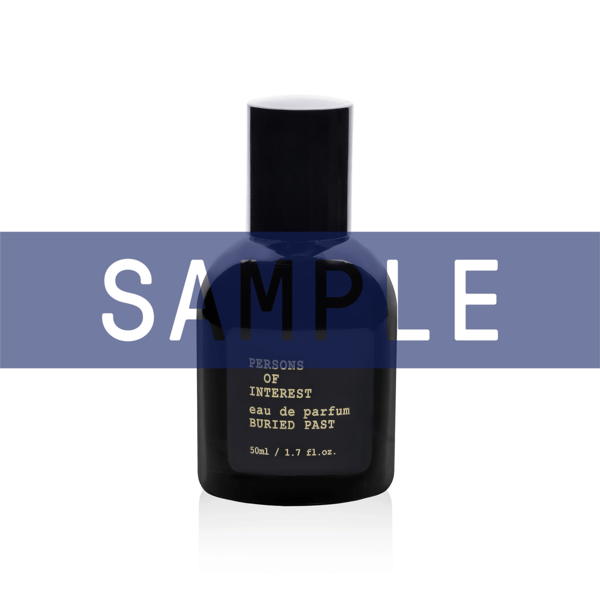 Primary Image of Sample - Buried Past EDP, black perfume bottle with sample written over it