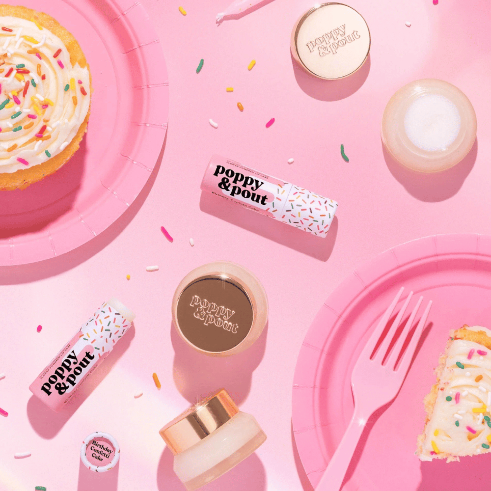 Alternate Image of Birthday Cake Lip Care Duo, cake shaped gift box with lip balm and scrub