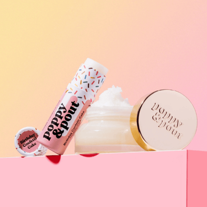 Alternate Image of Birthday Cake Lip Care Duo, cake shaped gift box with lip balm and scrub