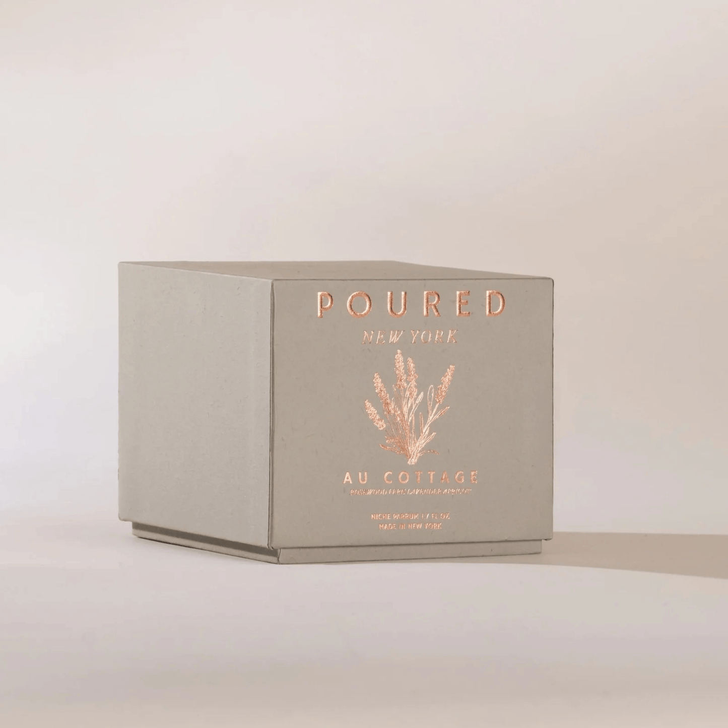 Primary Image of Au Cottage Niche Parfum, light gray perfume box