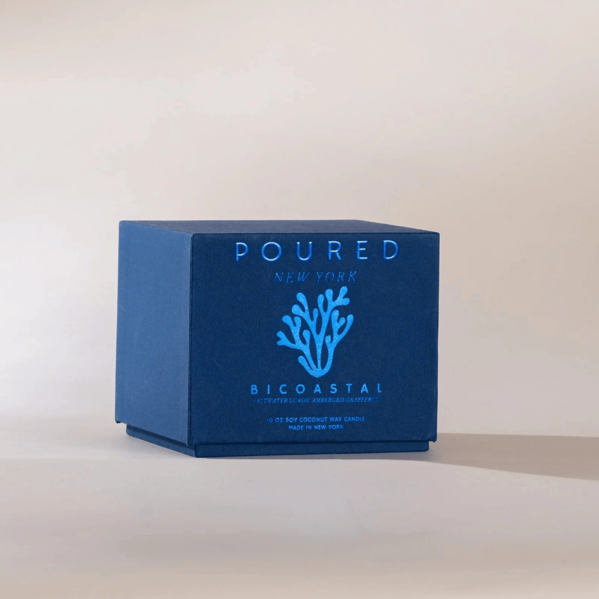 Alternate Image of Bicoastal Candle, blue candle box