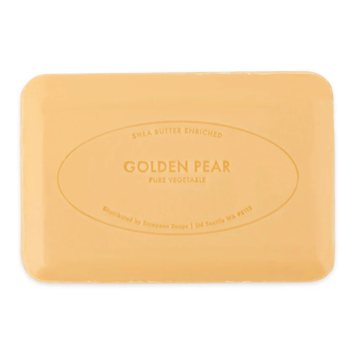 Primary Image of Golden Pear Bar Soap 250g, soft yellow bar soap