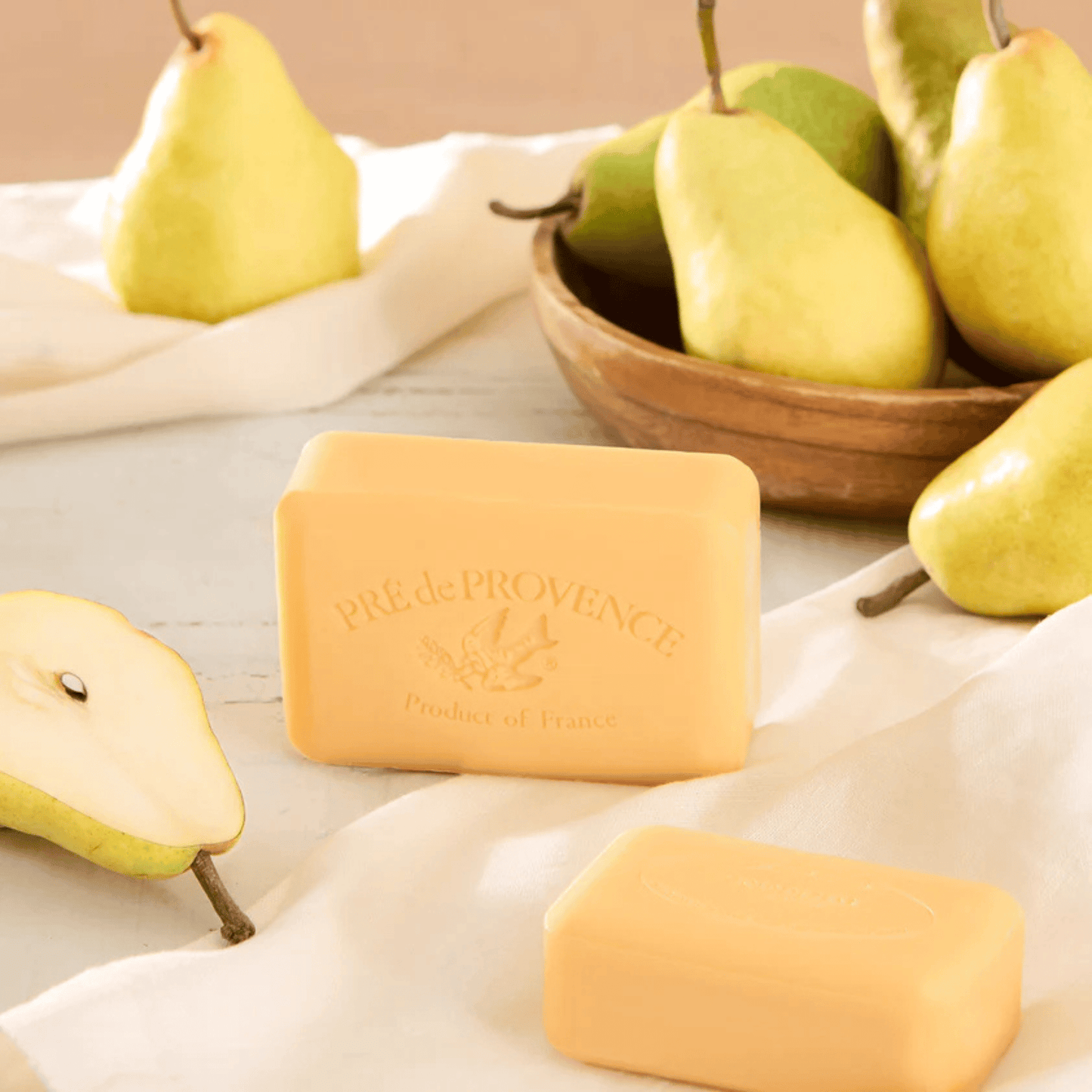 Alternate Image of Golden Pear Bar Soap, soft yellow bar soap